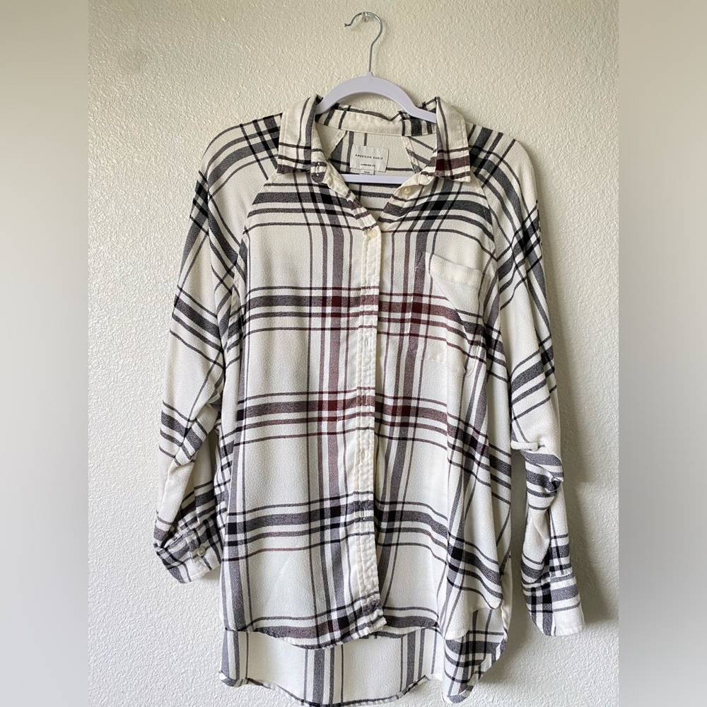 AEO oversized flannel shirt